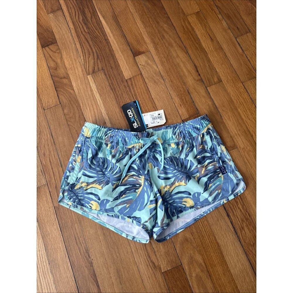 Salt Life Lounging Shorts Aruba Blue Performance Aqua Trunks Women's Size large - Picture 2 of 4